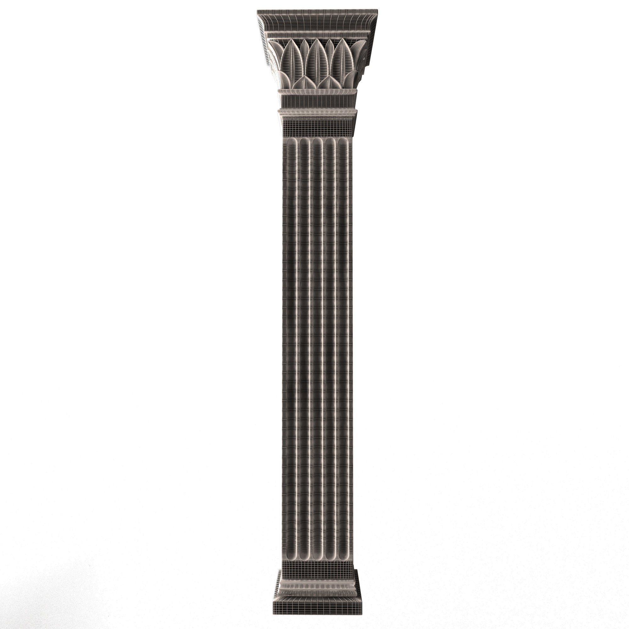 Column Capital 0402 Low-poly 3D model_10