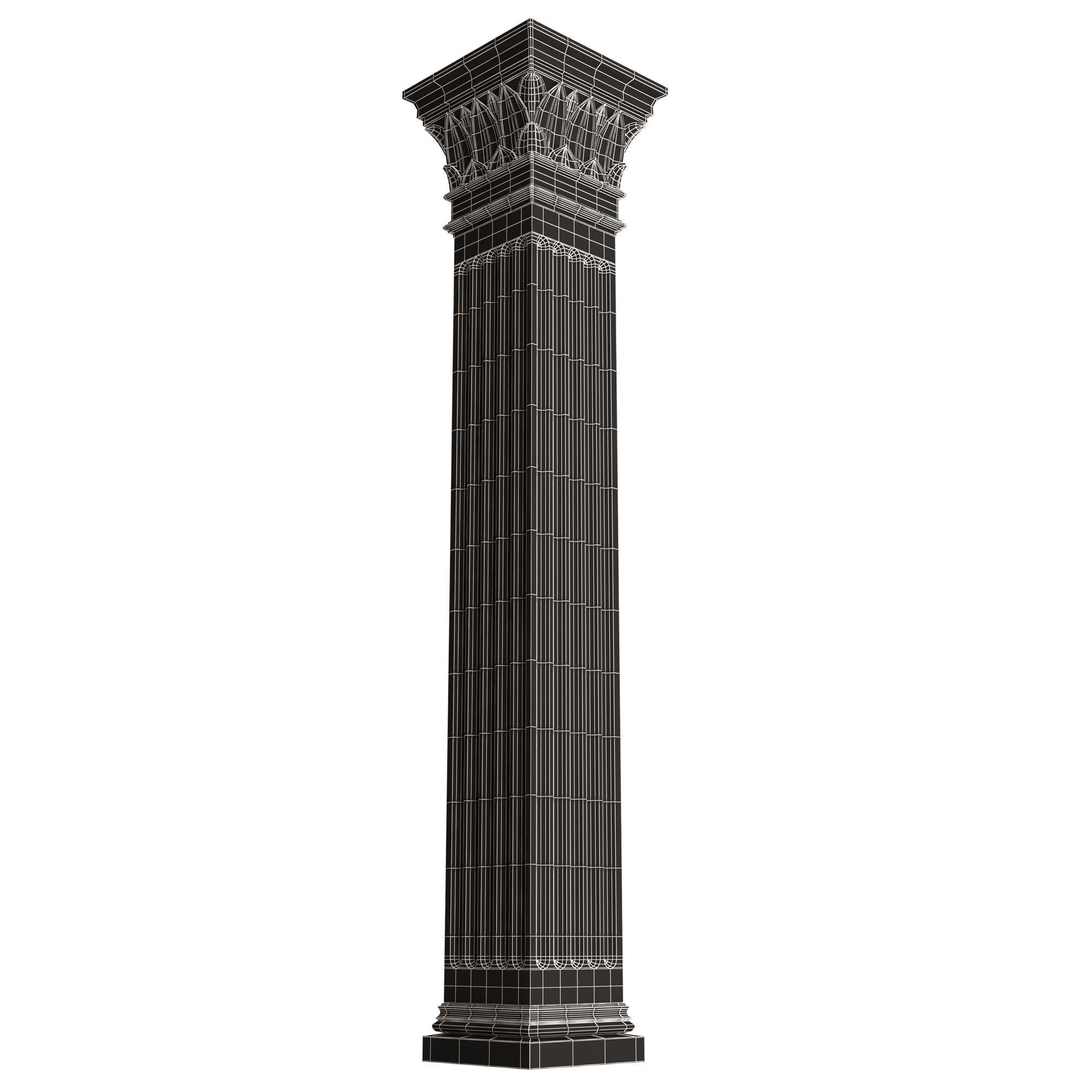 Column Capital 0402 Low-poly 3D model_12