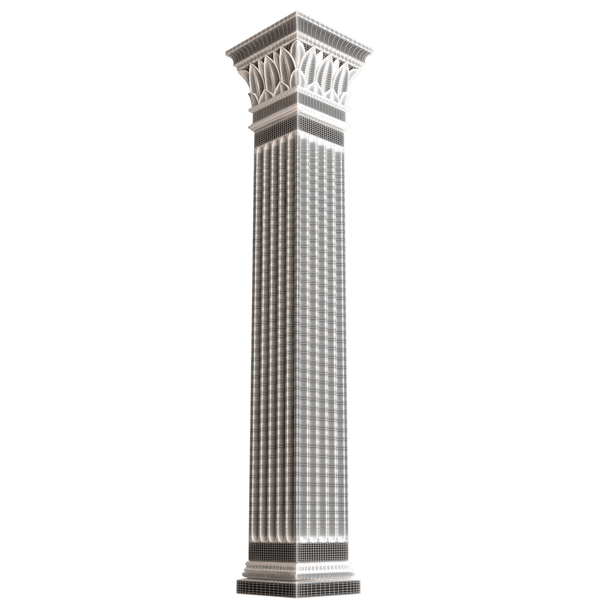 Column Capital 0402 Low-poly 3D model_6