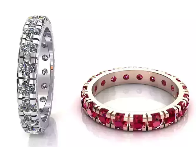 Eternity Ring Square Prongs 