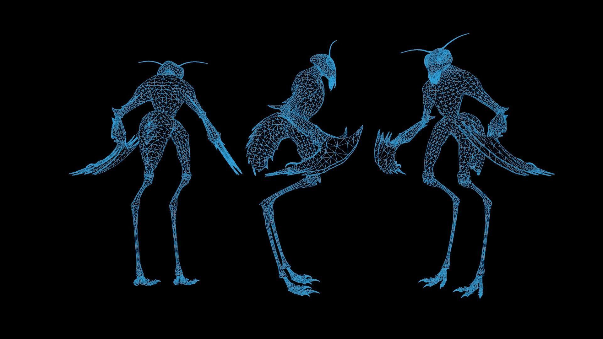 Insect Creature 2 Low-poly 3D model_5