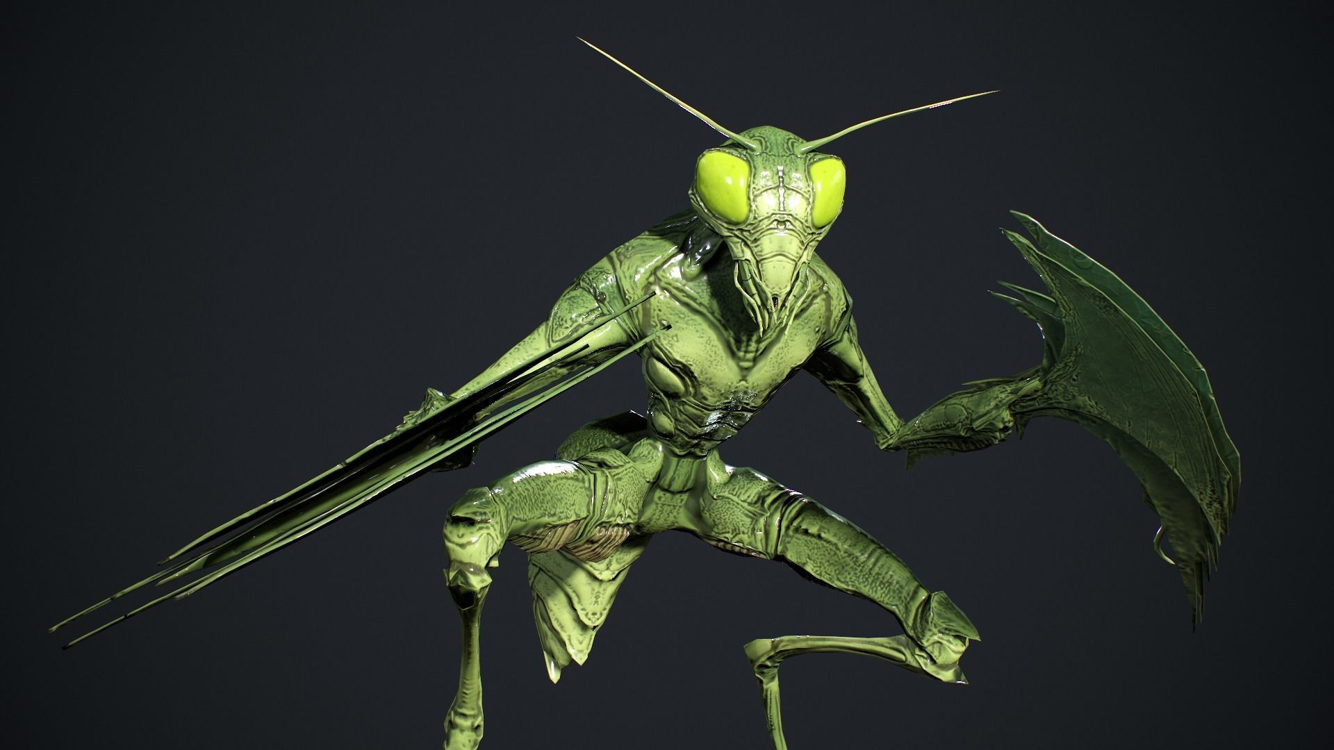Insect Creature 2 Low-poly 3D model_14