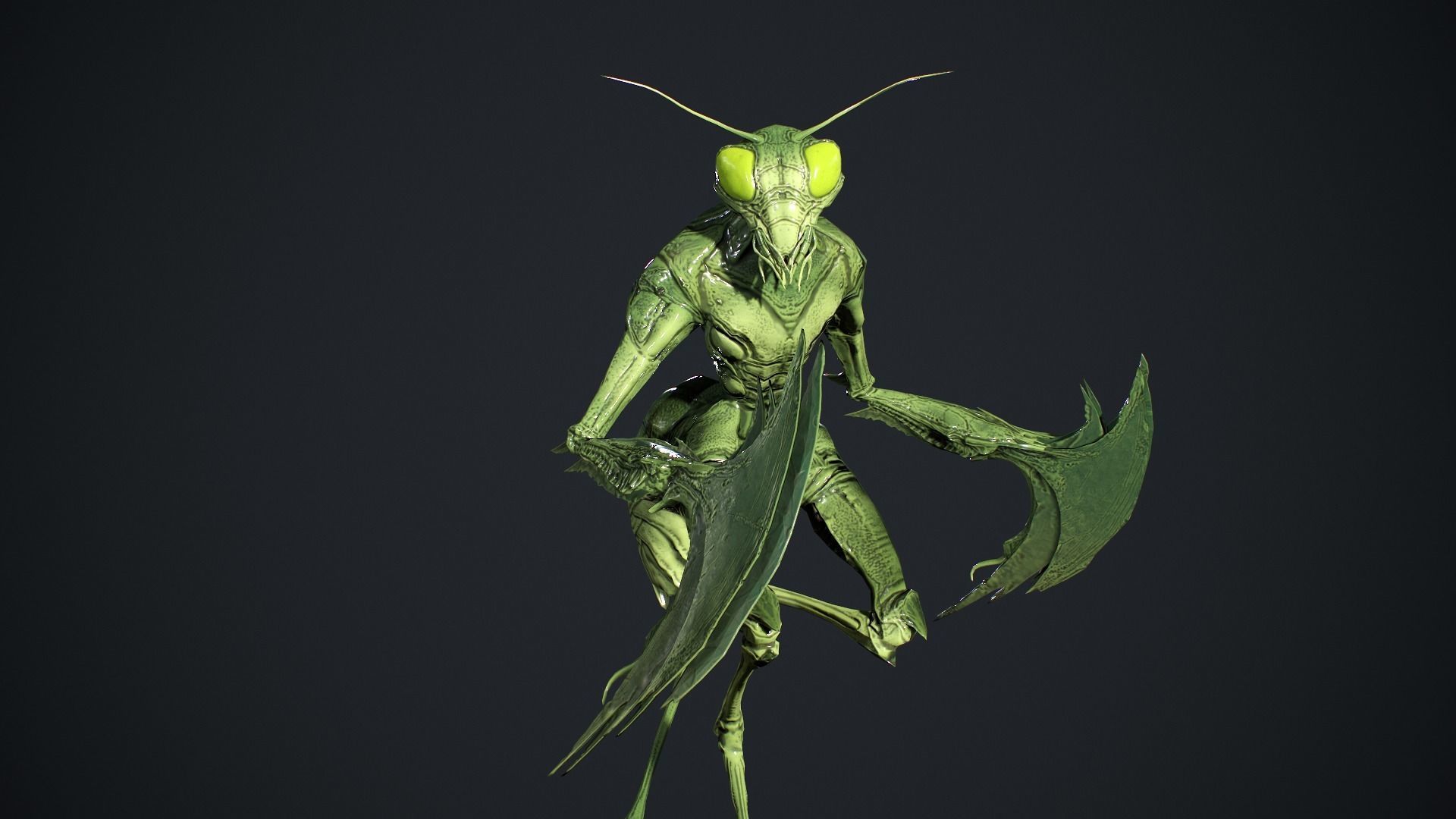 Insect Creature 2 Low-poly 3D model_6