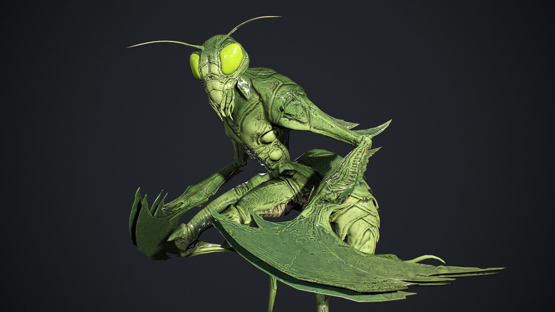 Insect Creature 2 Low-poly 3D model_11