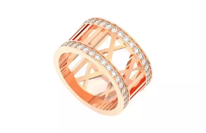  ring Roman numerals Tiffany Atlas 3D print model