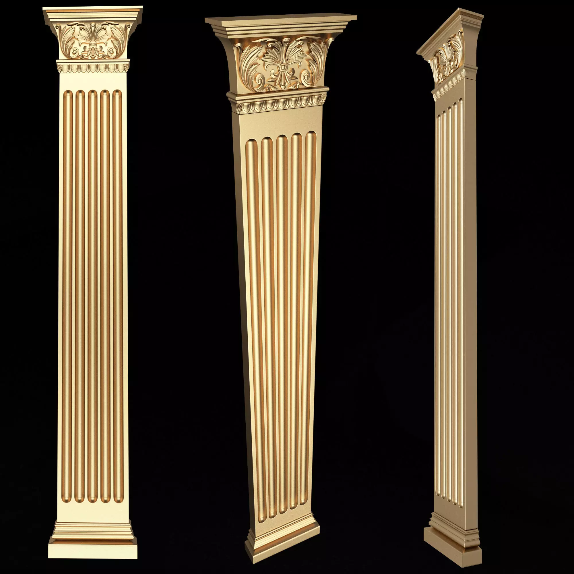 Column Capital 05 Low-poly 3D model