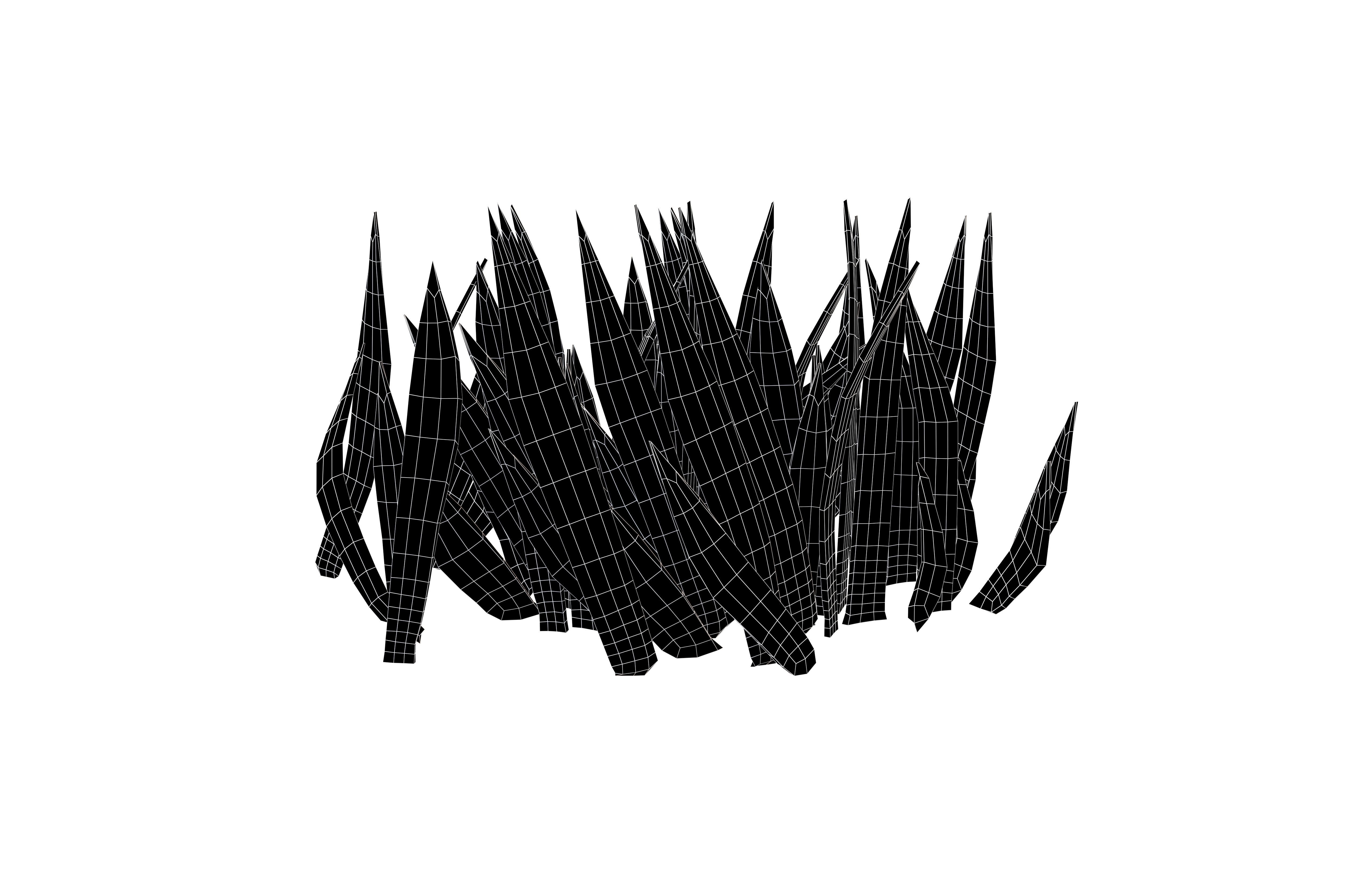 Cartoon Grass v2 005 Low-poly 3D model_4