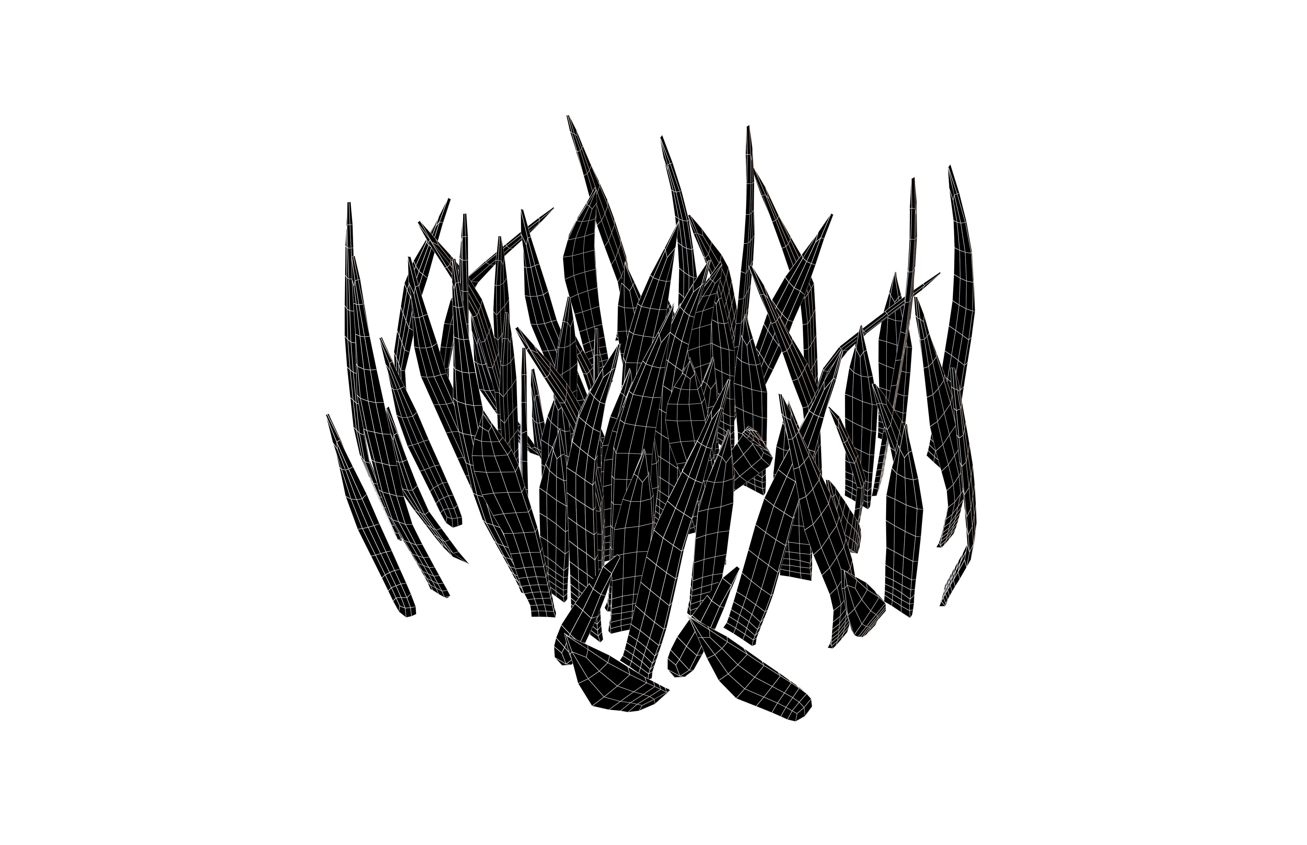 Cartoon Grass v2 005 Low-poly 3D model_5