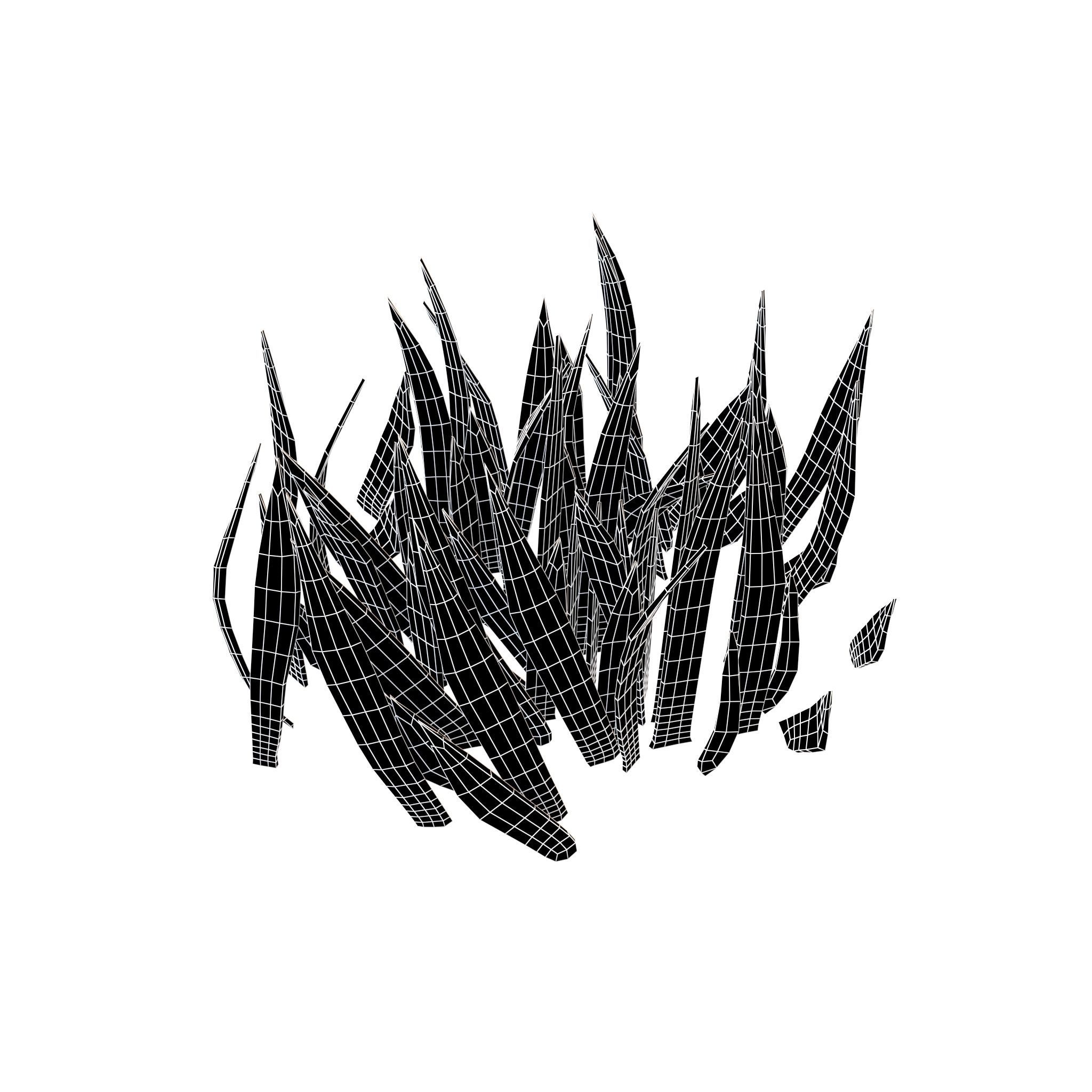 Cartoon Grass v2 005 Low-poly 3D model_7