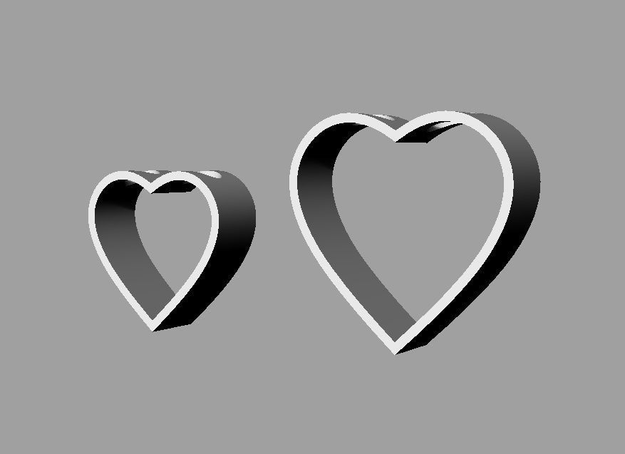 Minimalist Heart Pendants 3D print model_10