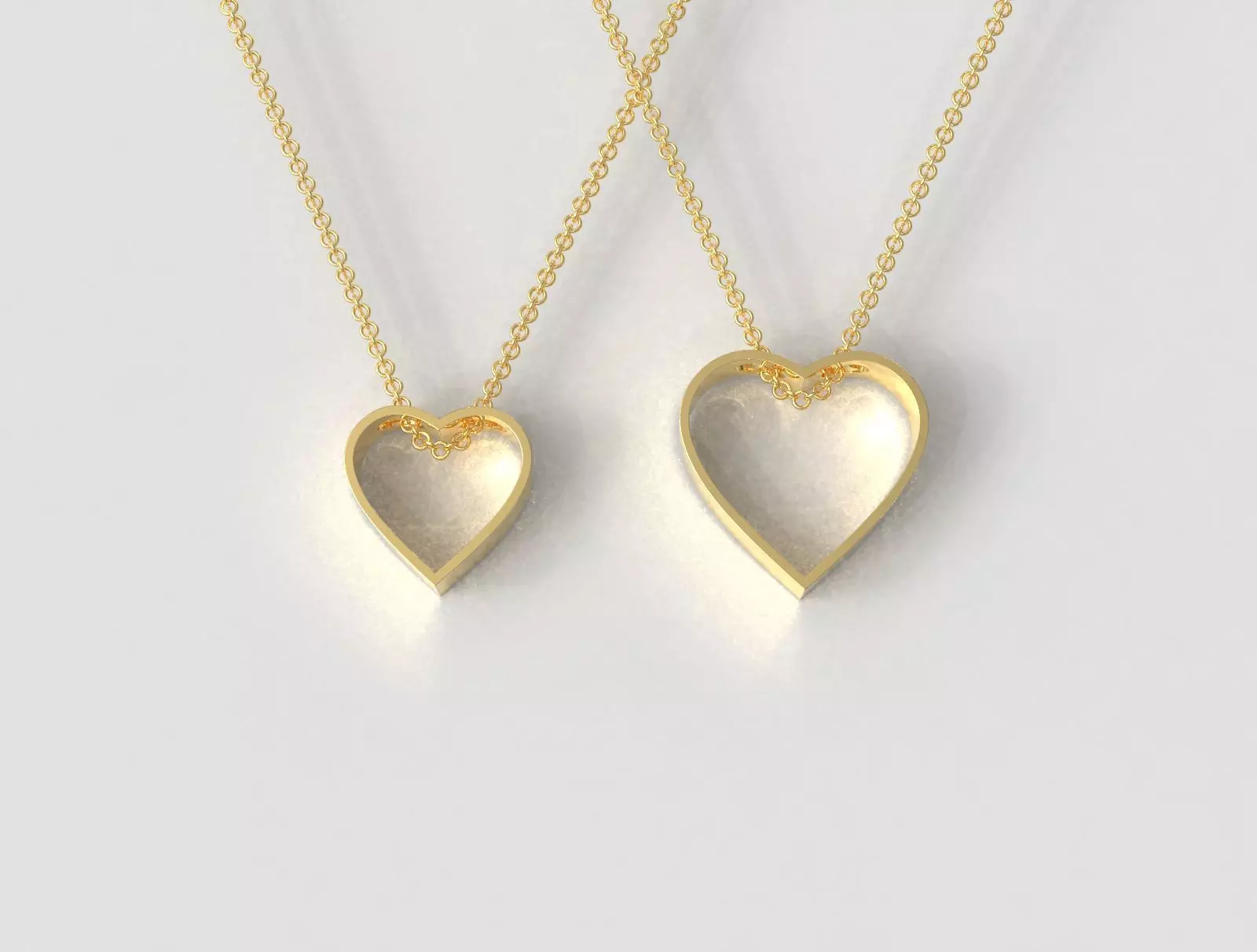 Minimalist Heart Pendants 3D print model_0
