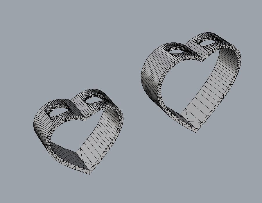 Minimalist Heart Pendants 3D print model_12
