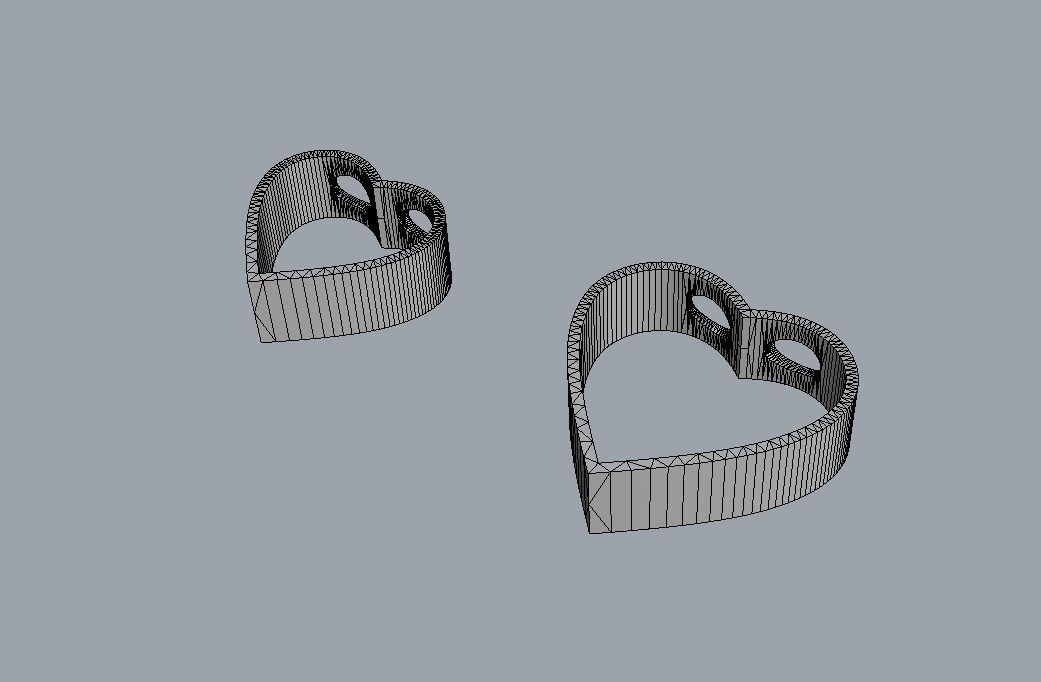 Minimalist Heart Pendants 3D print model_7