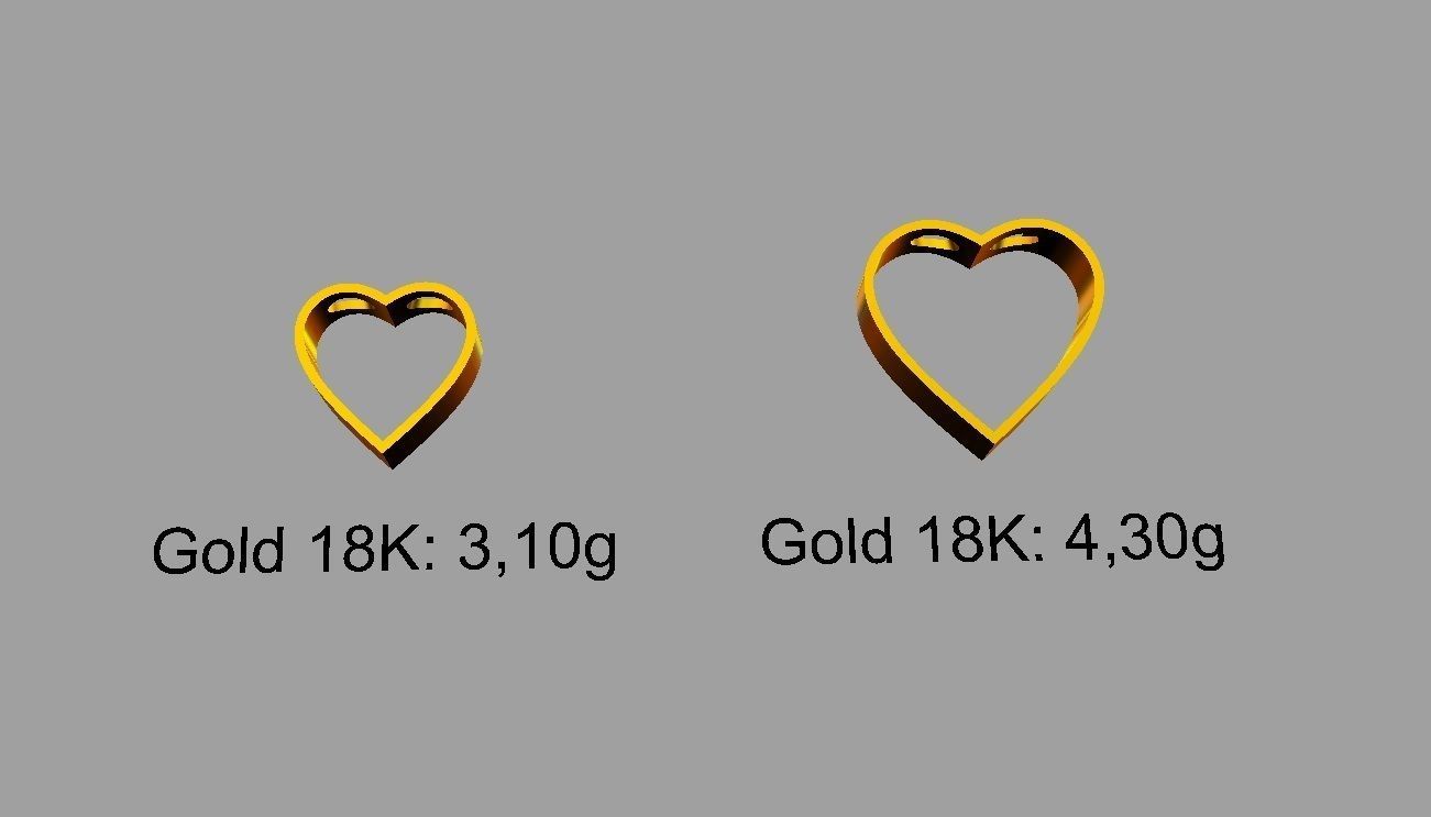 Minimalist Heart Pendants 3D print model_5