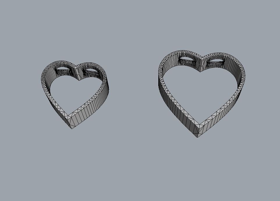 Minimalist Heart Pendants 3D print model_8