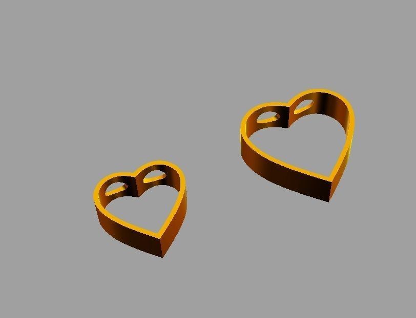 Minimalist Heart Pendants 3D print model_6