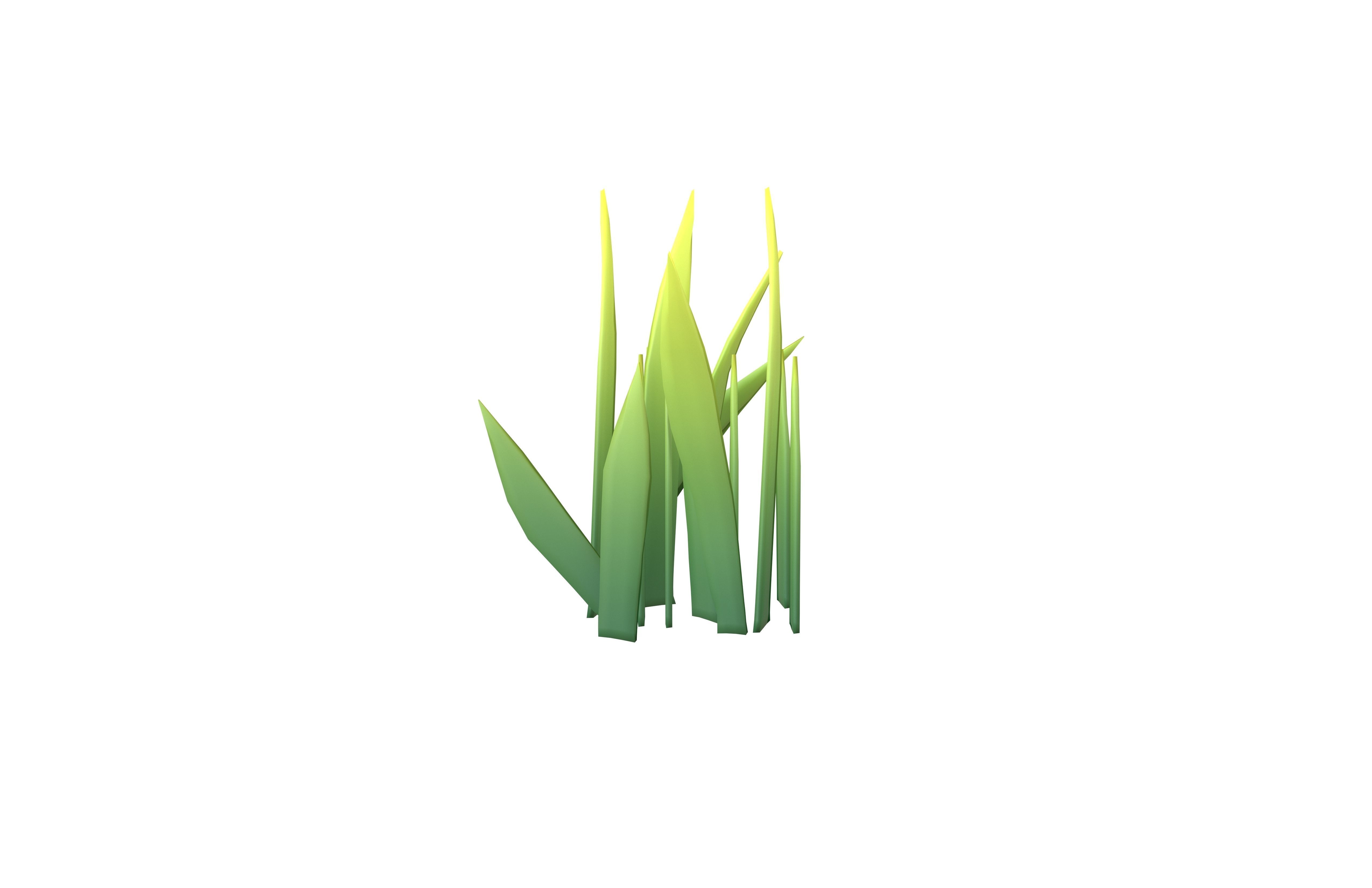 Cartoon Grass v3 003 Low-poly 3D model_1