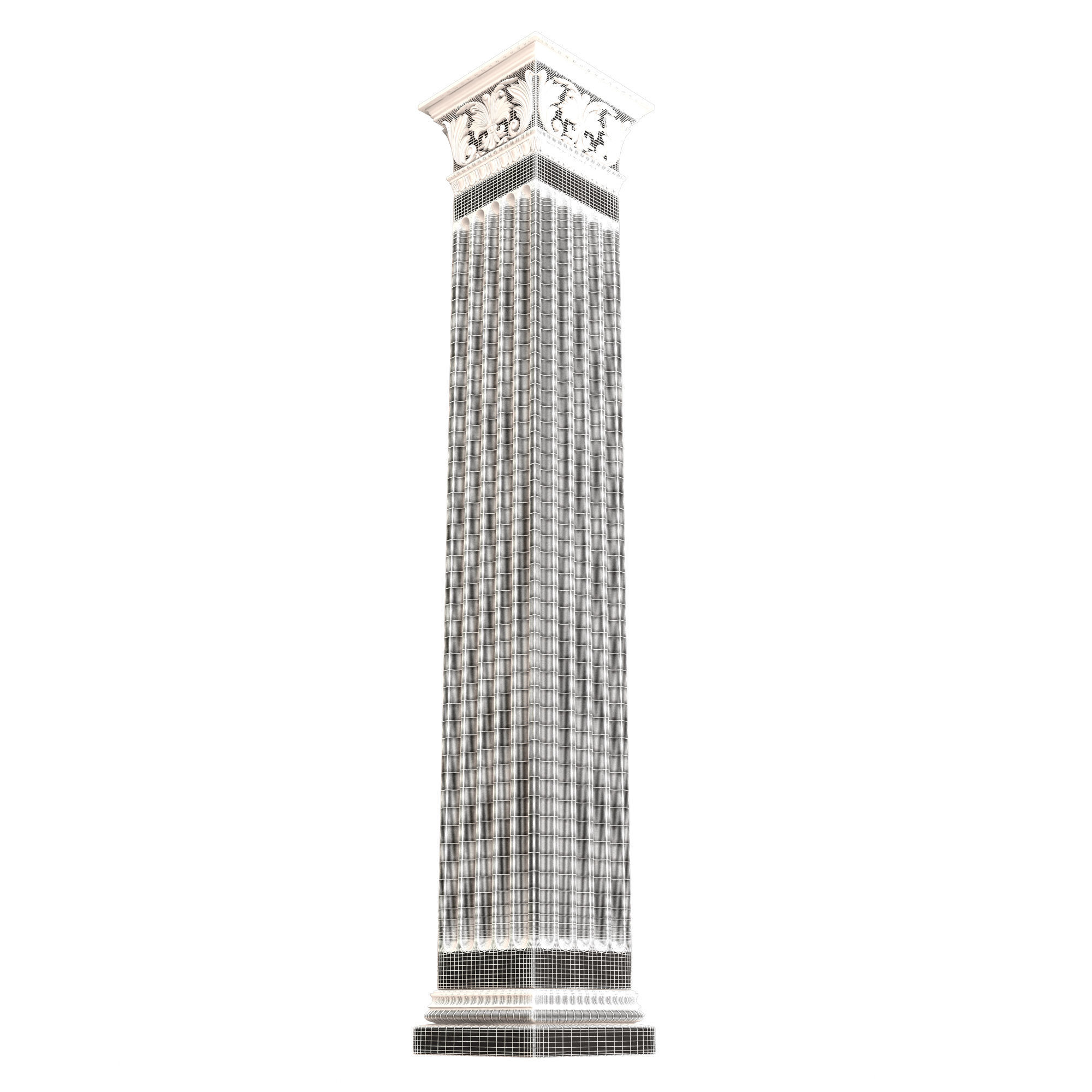 Column Capital 0502 Low-poly 3D model_6