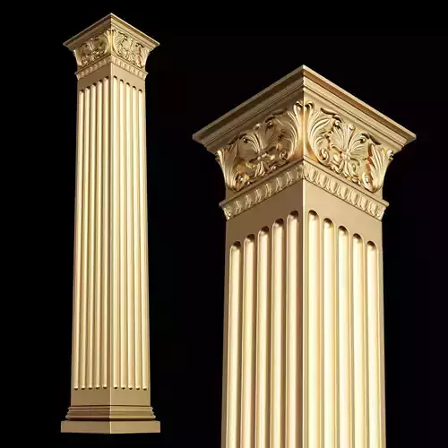 Column Capital 0502 Low-poly 3D model