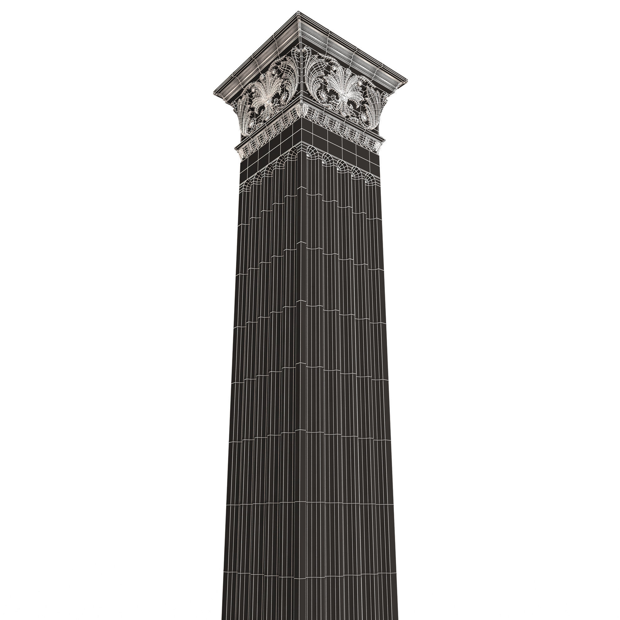 Column Capital 0502 Low-poly 3D model_15
