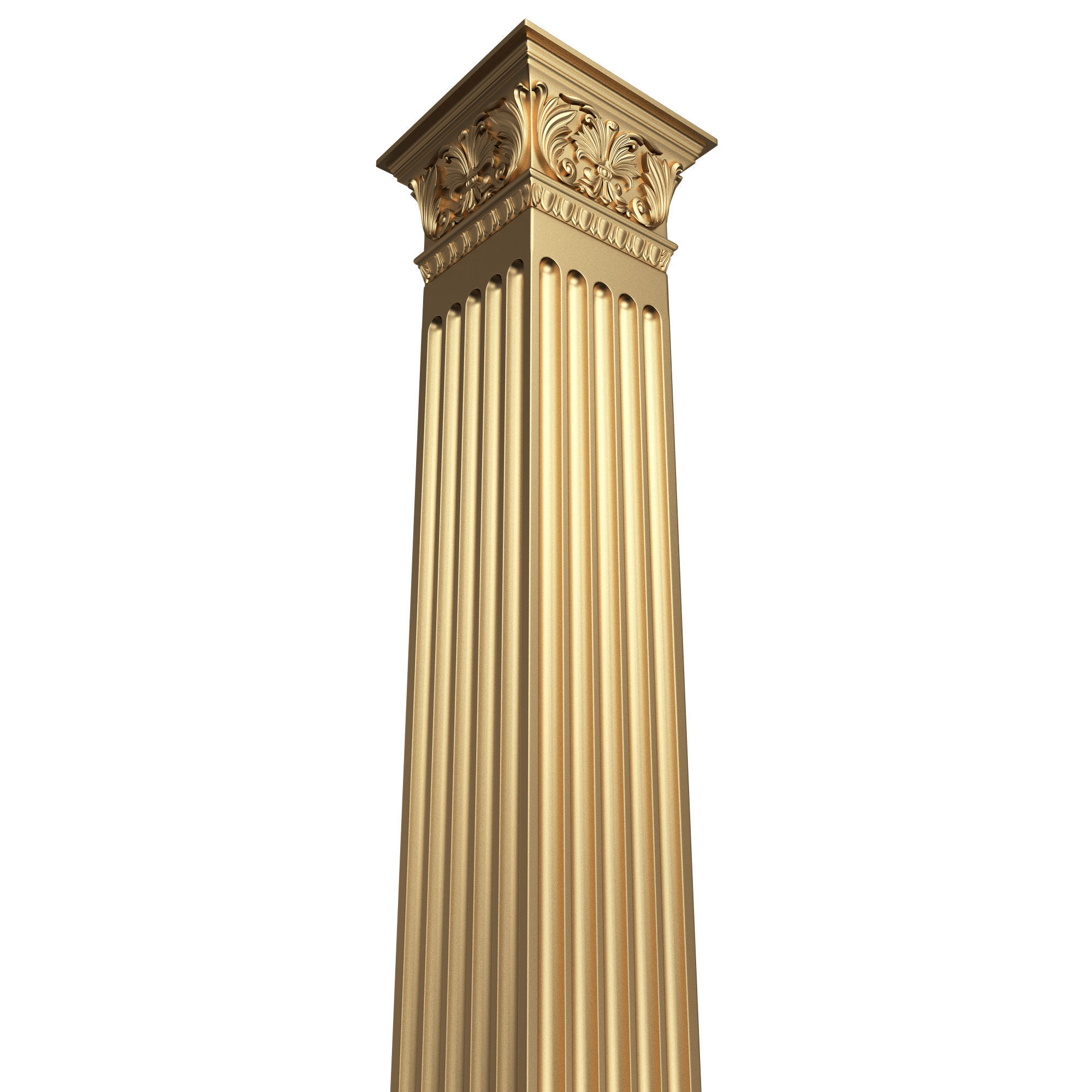 Column Capital 0502 Low-poly 3D model_3