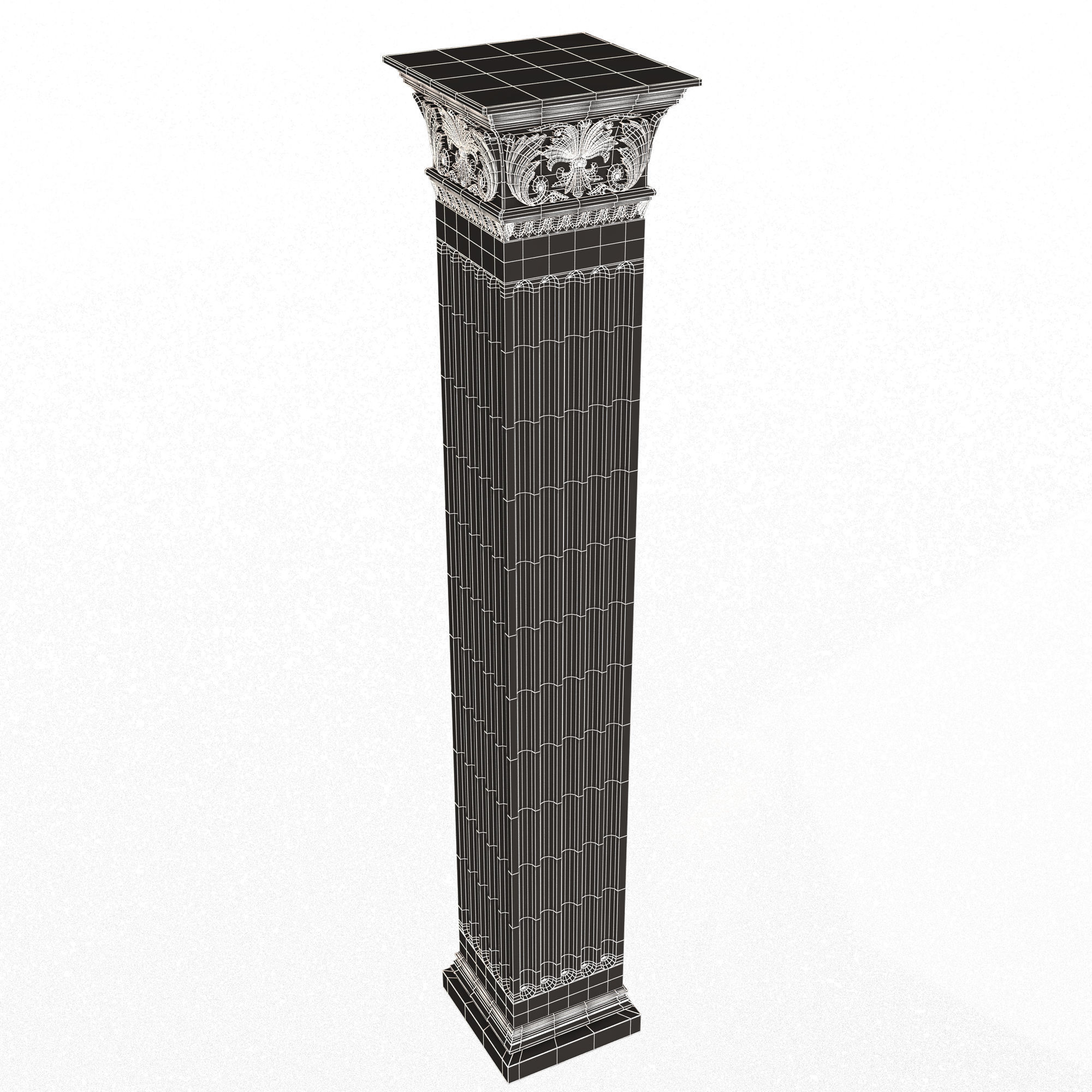 Column Capital 0502 Low-poly 3D model_13