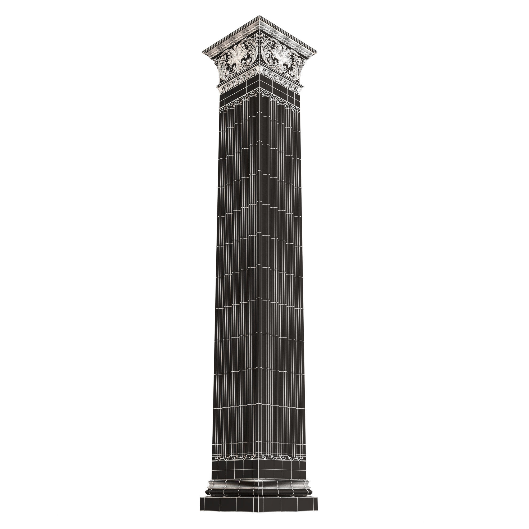 Column Capital 0502 Low-poly 3D model_12