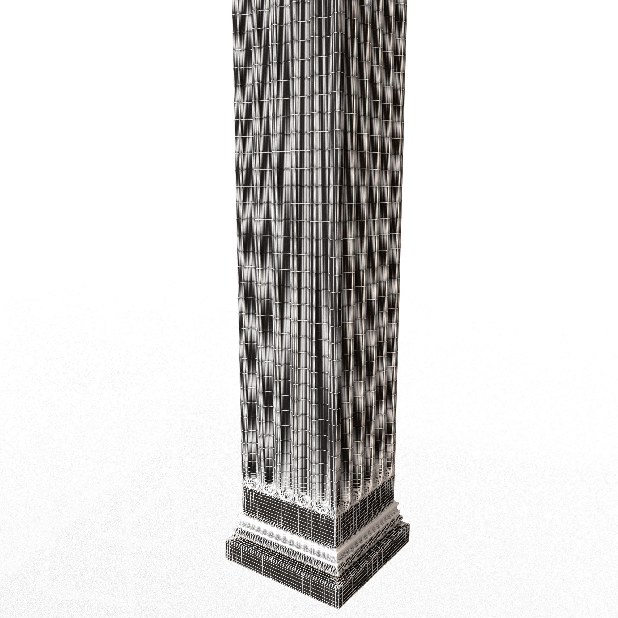 Column Capital 0502 Low-poly 3D model_8