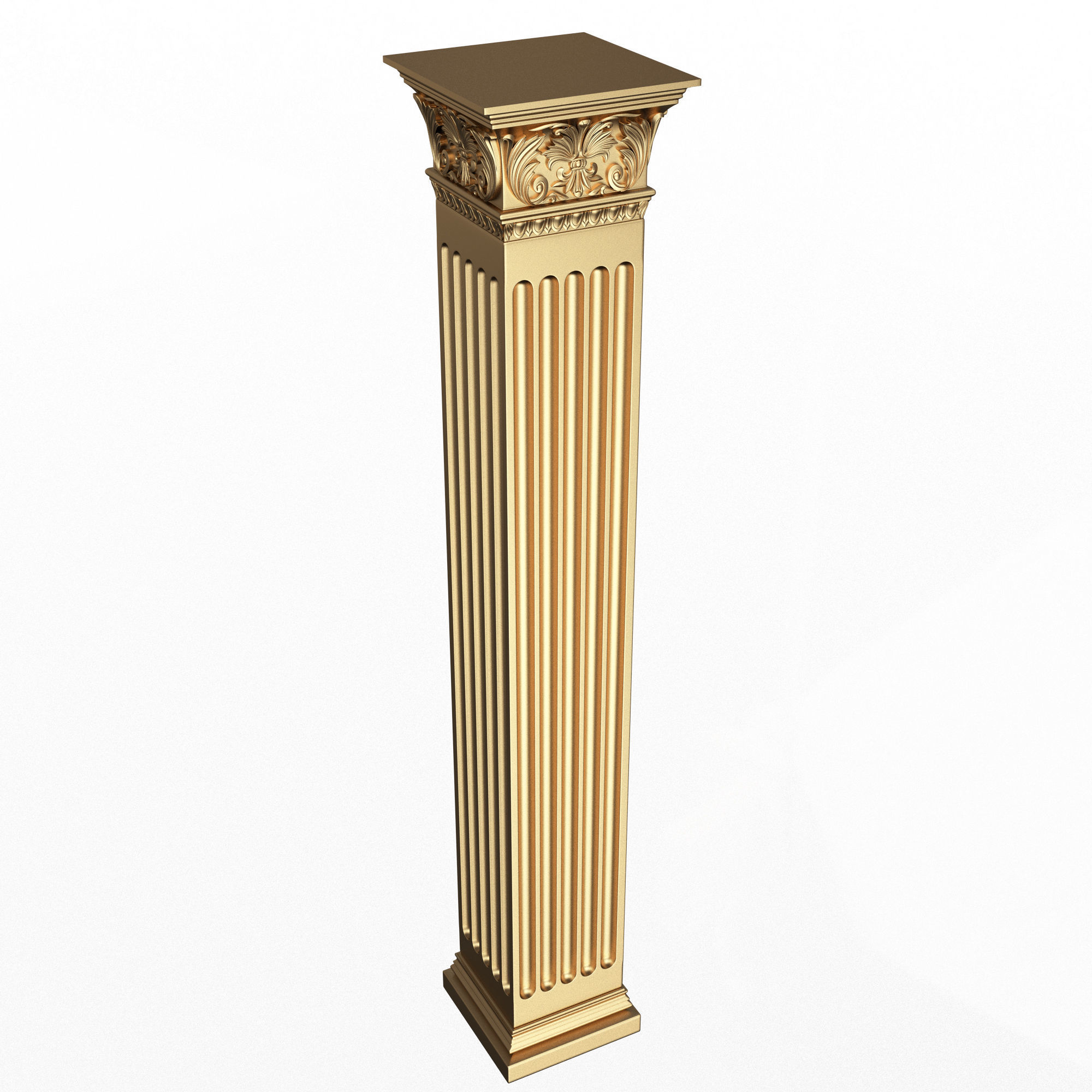 Column Capital 0502 Low-poly 3D model_1