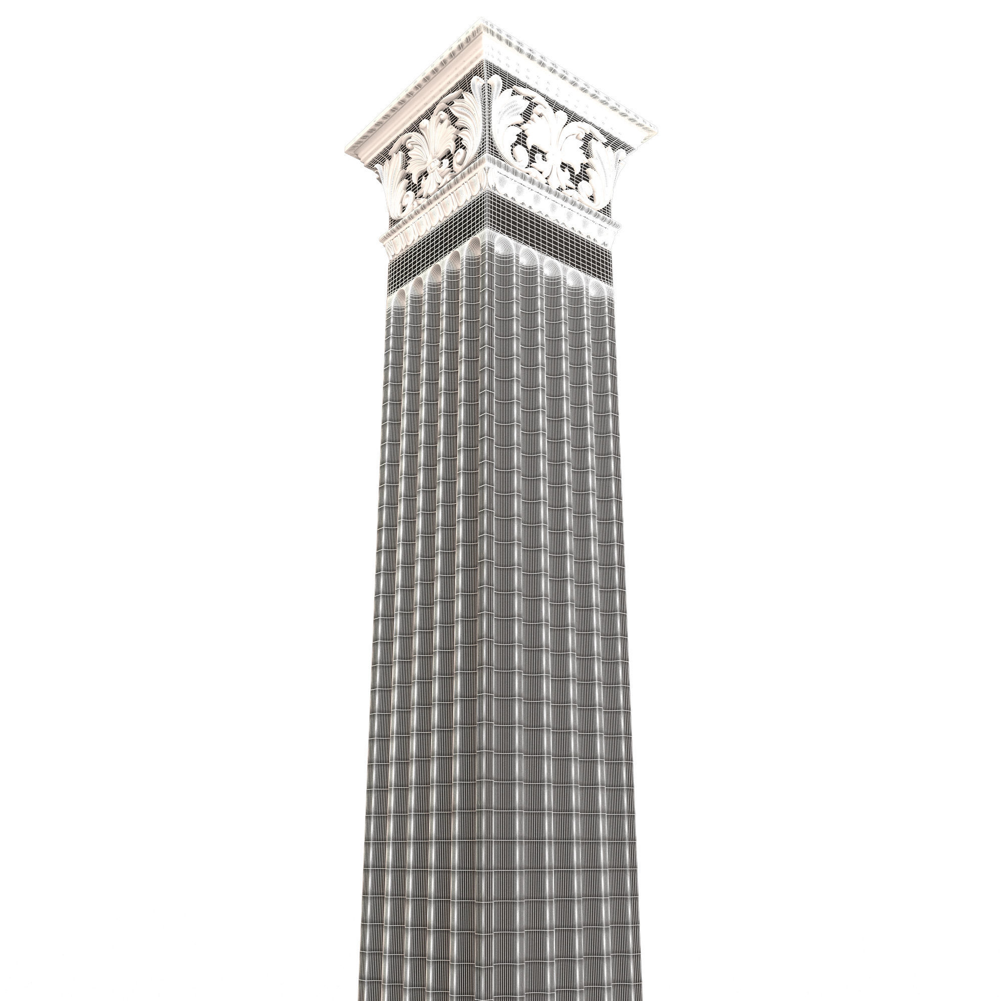 Column Capital 0502 Low-poly 3D model_9