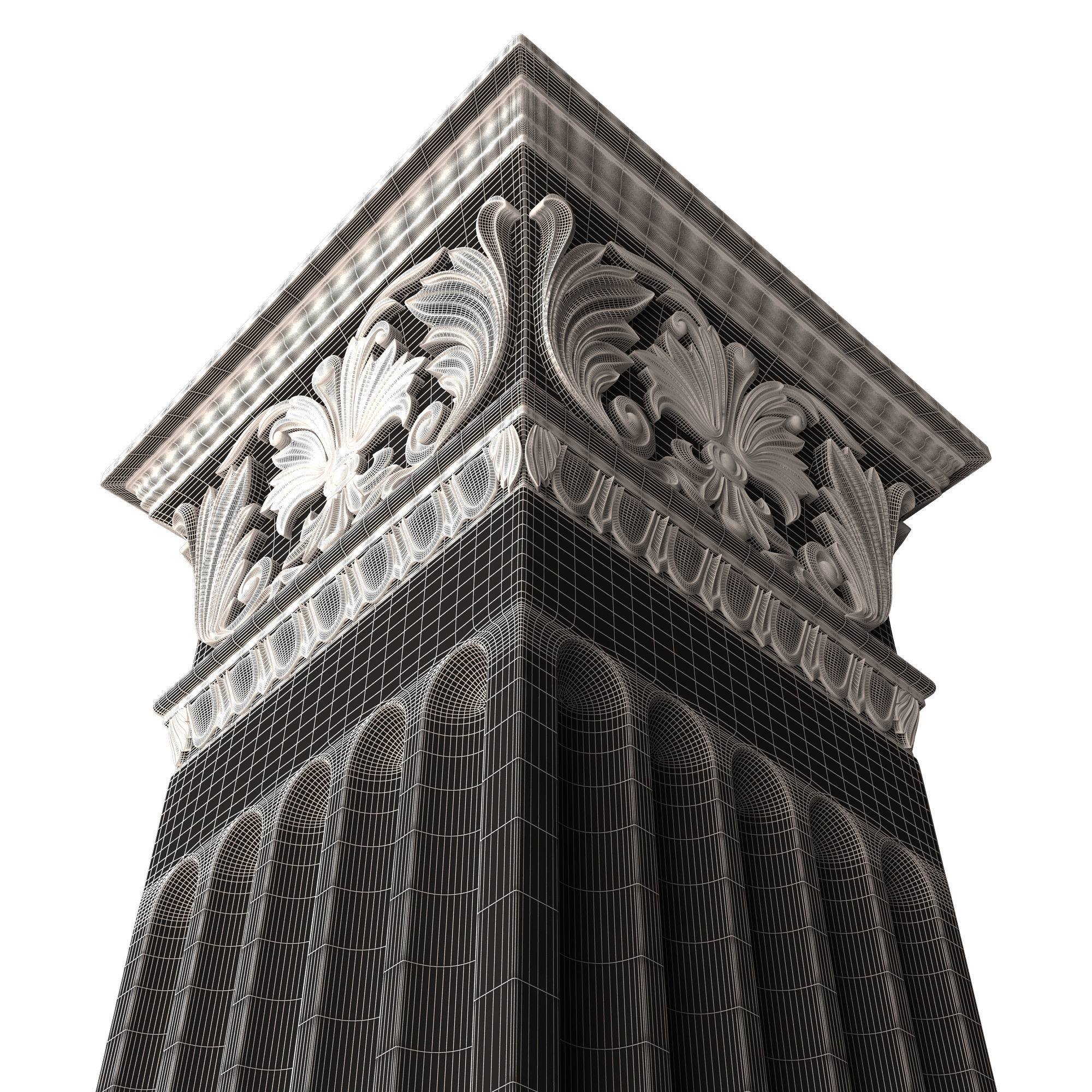 Column Capital 0502 Low-poly 3D model_10