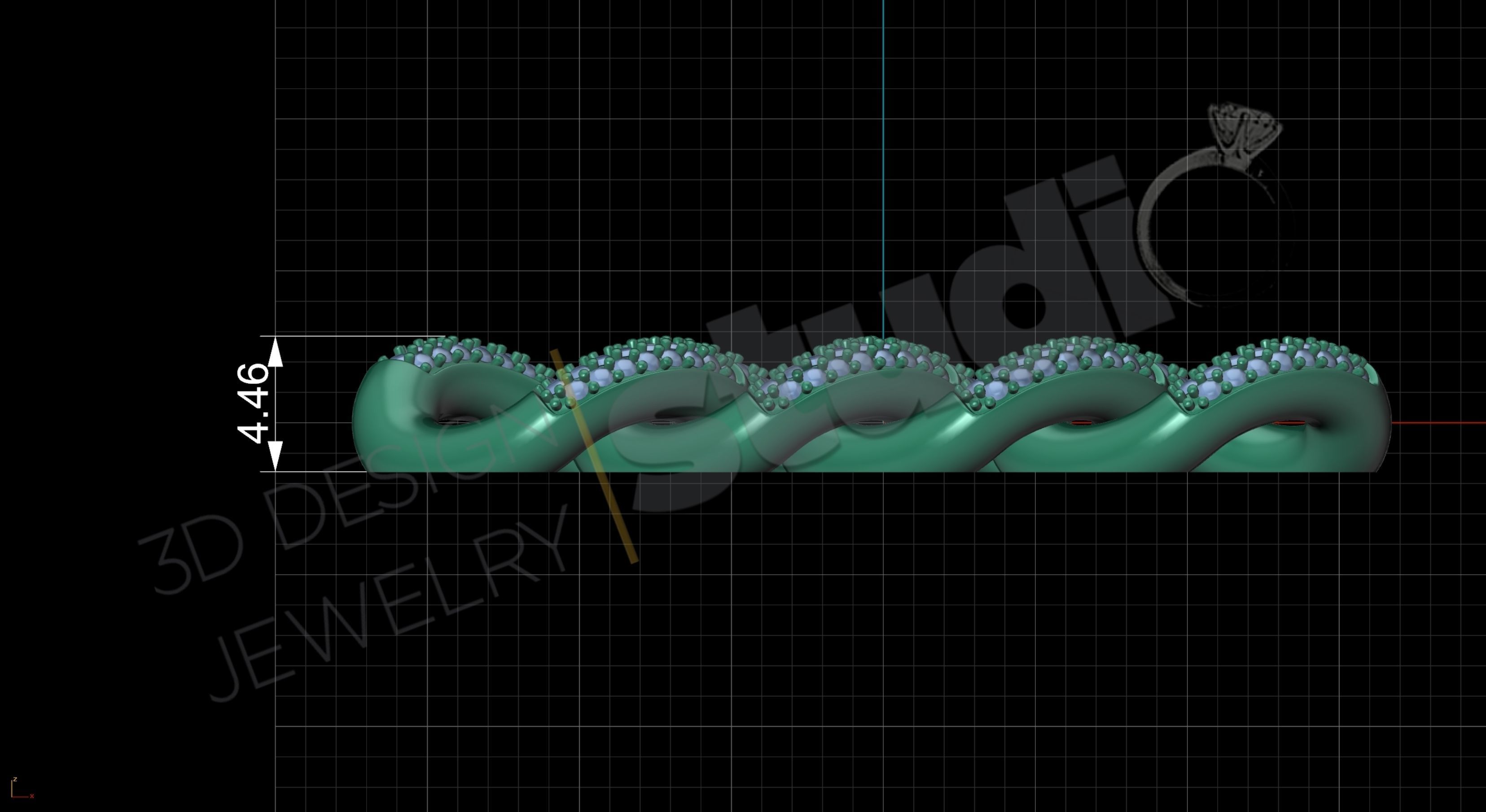 Luxury detailed cuban chainlink model 3D print model_6