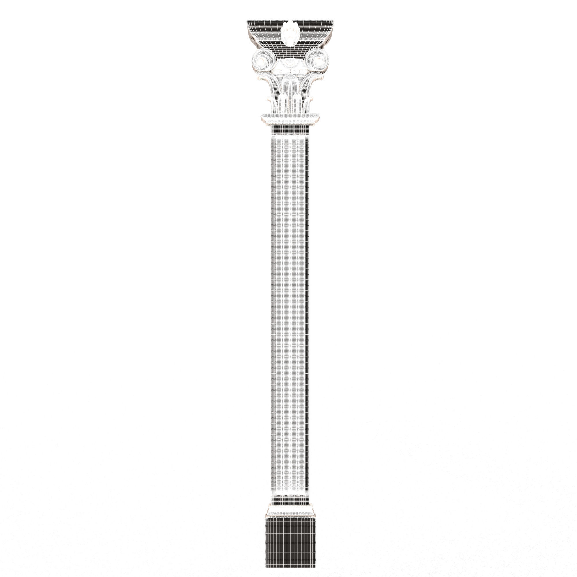 Column Capital 0603 Low-poly 3D model_6