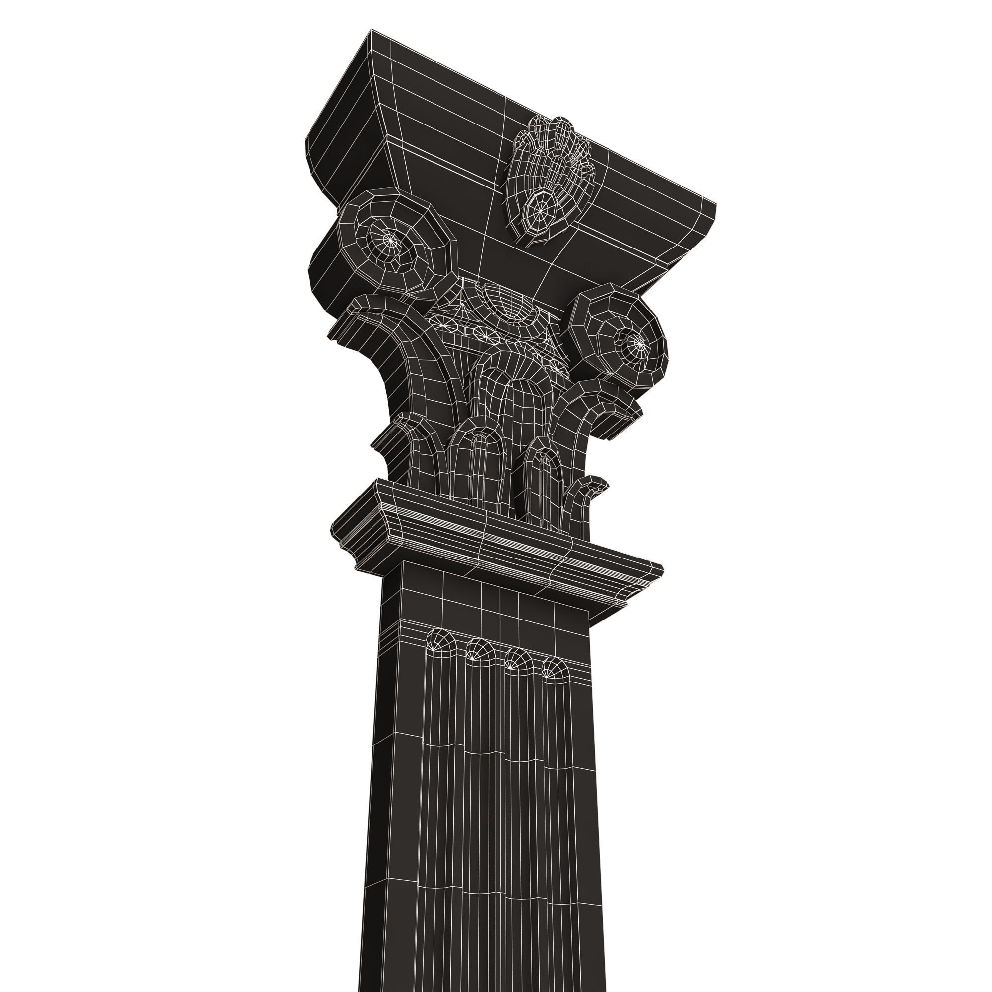 Column Capital 0603 Low-poly 3D model_15