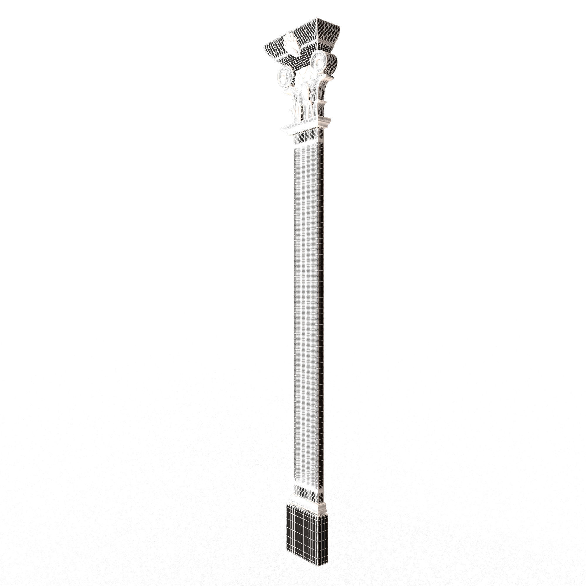 Column Capital 0603 Low-poly 3D model_8