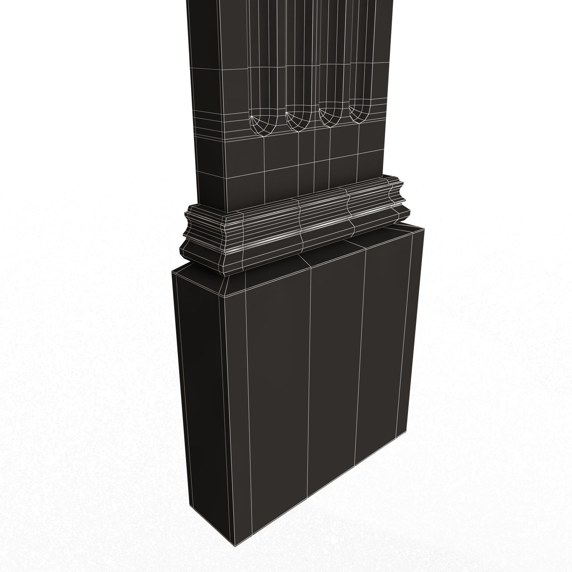 Column Capital 0603 Low-poly 3D model_16