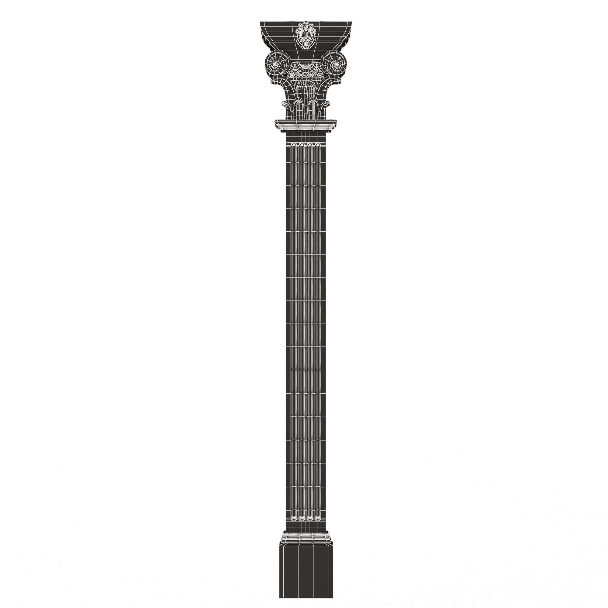 Column Capital 0603 Low-poly 3D model_12