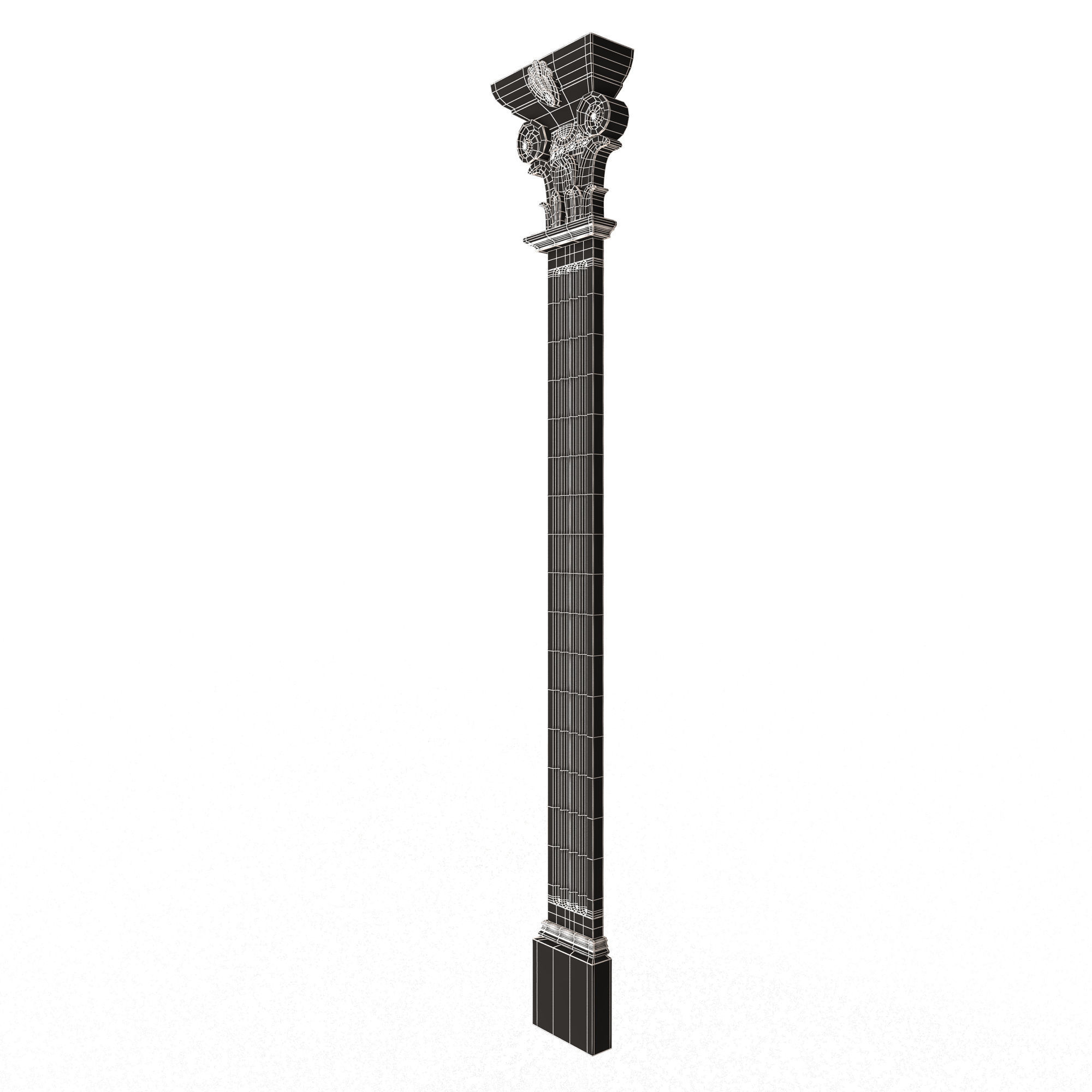 Column Capital 0603 Low-poly 3D model_14
