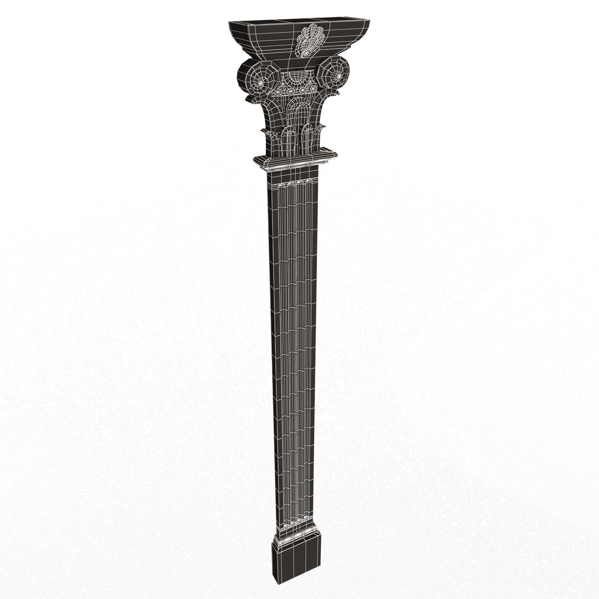 Column Capital 0603 Low-poly 3D model_13