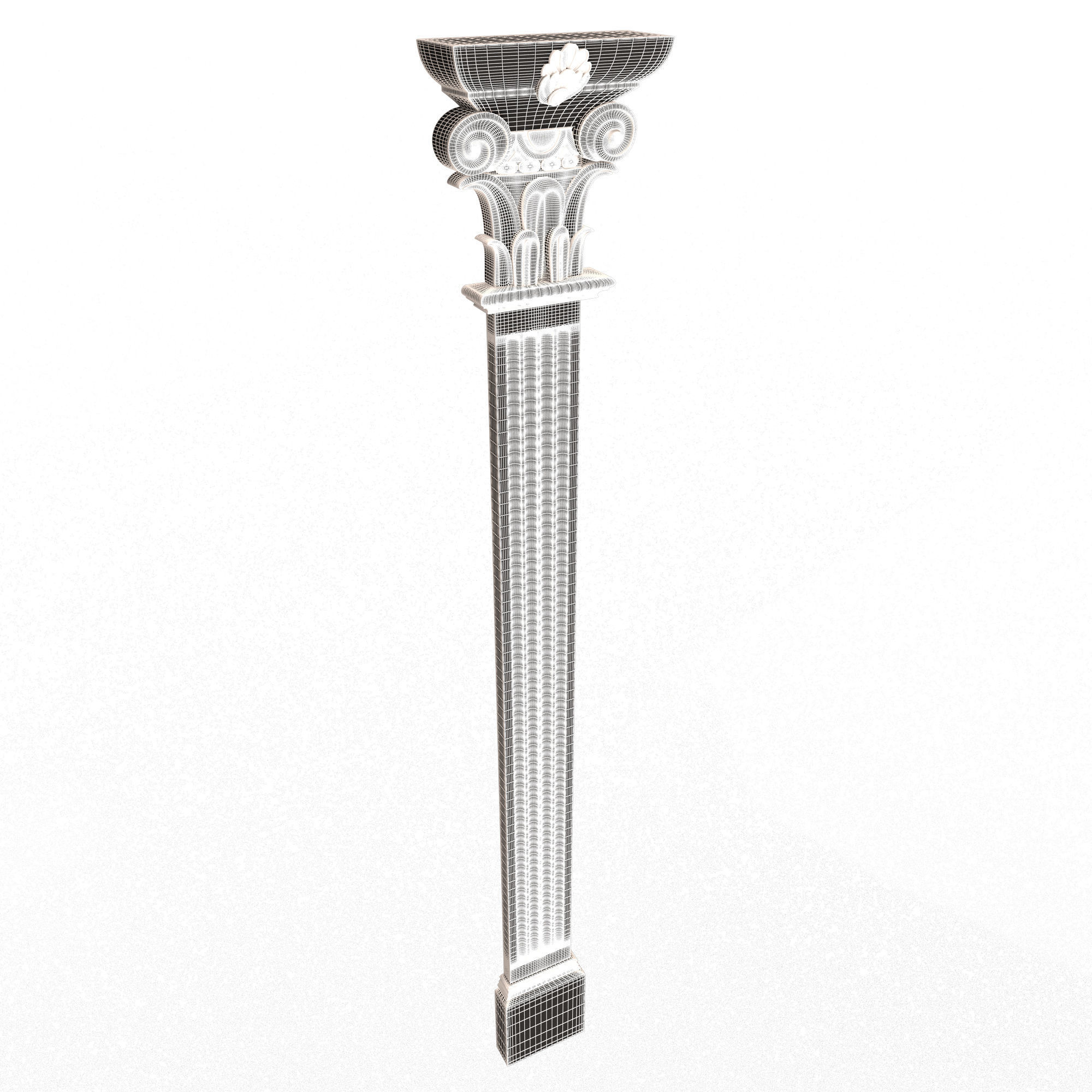 Column Capital 0603 Low-poly 3D model_7