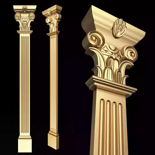 Column Capital 0603 Low-poly 3D model