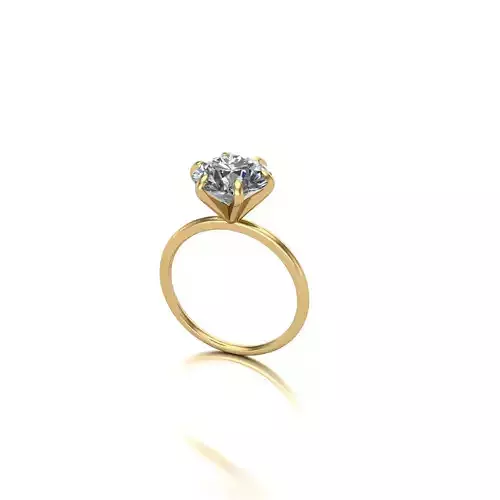 12mm round center engagement ring