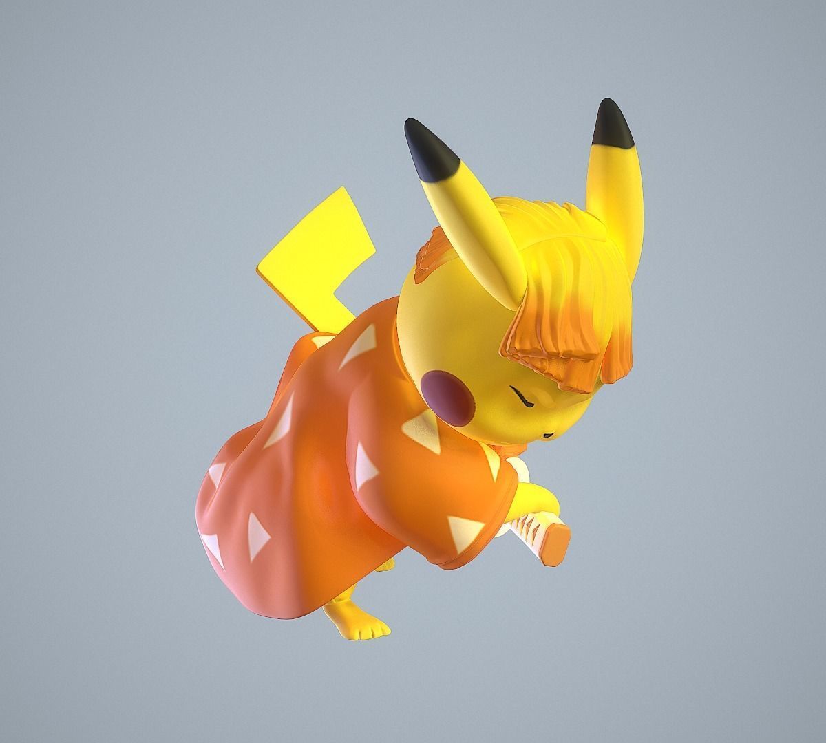 Zenitsu Pikachu 3D print model_23