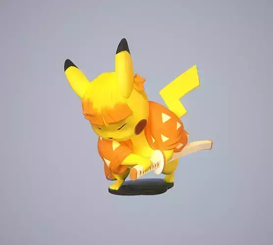 Zenitsu Pikachu 3D print model