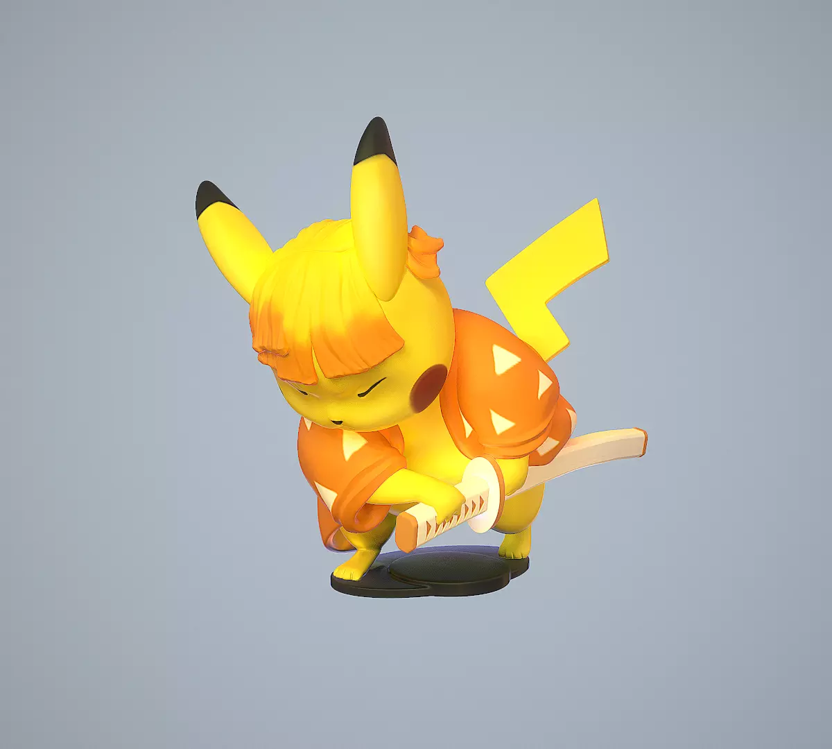 Zenitsu Pikachu 3D print model_0