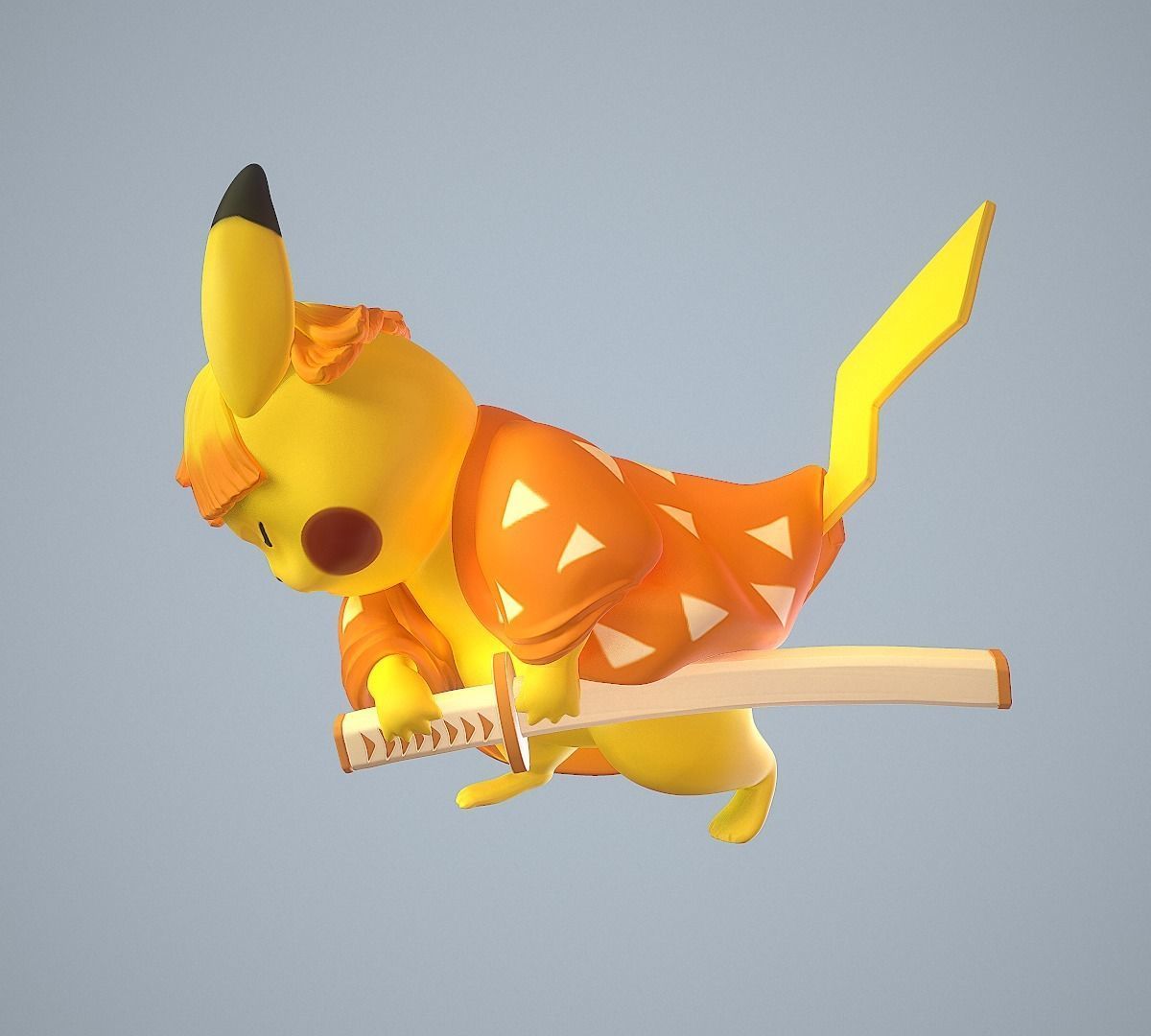 Zenitsu Pikachu 3D print model_18