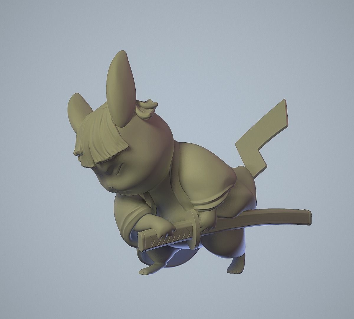 Zenitsu Pikachu 3D print model_1