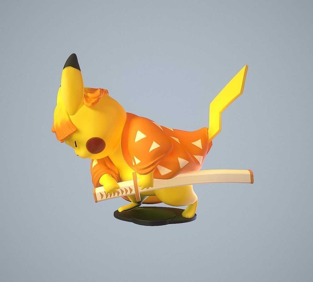 Zenitsu Pikachu 3D print model_4