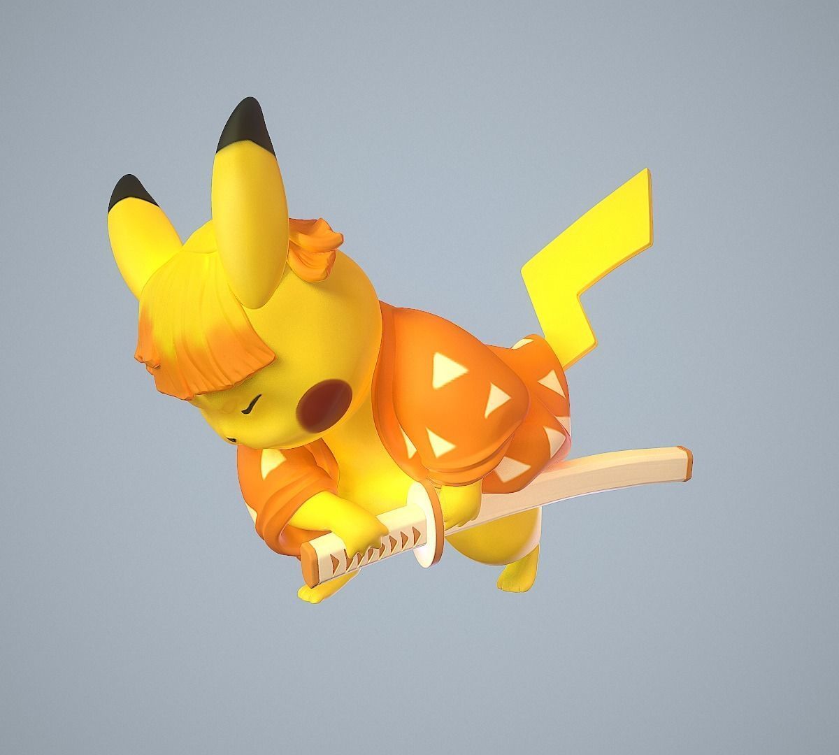 Zenitsu Pikachu 3D print model_17