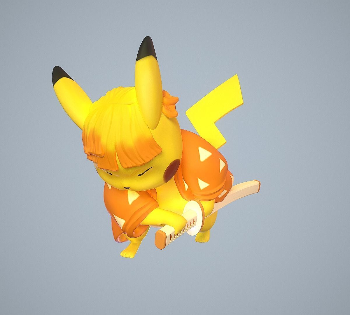 Zenitsu Pikachu 3D print model_16